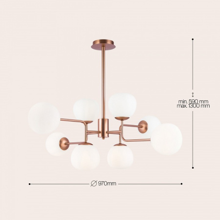 Фото Люстра на штанге Maytoni Erich MOD221-PL-08-G