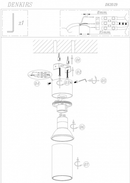Фото Спот Denkirs Tube DK2029-GG