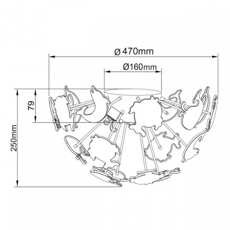 Фото Потолочная люстра MW-Light Улыбка 11 365014605