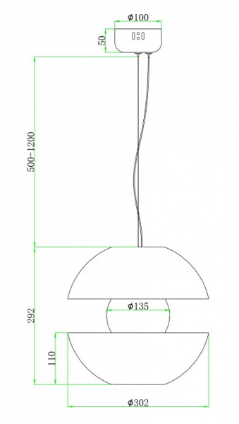 Фото Подвесной светильник Maytoni Rebel MOD322PL-L6B3K