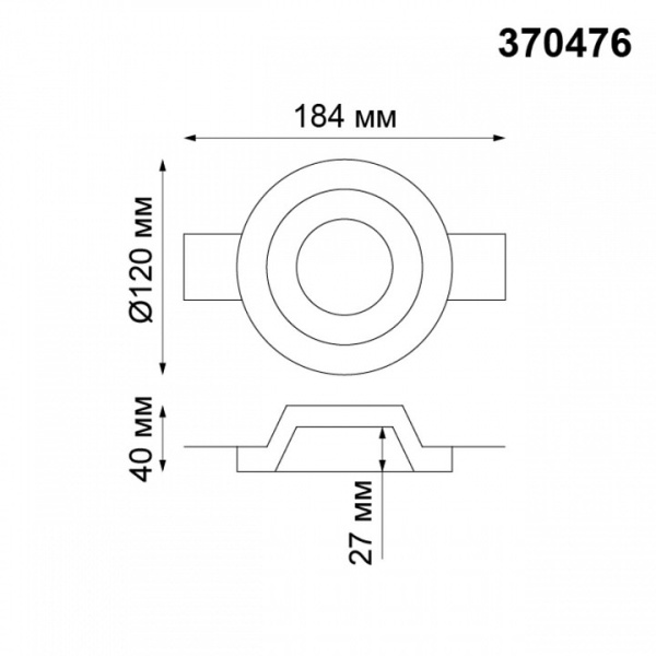 Фото Встраиваемый светильник Novotech Yeso 370476