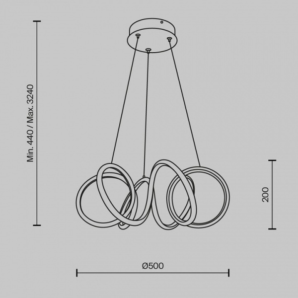 Фото Подвесной светильник Maytoni Curve MOD241PL-L60BSK