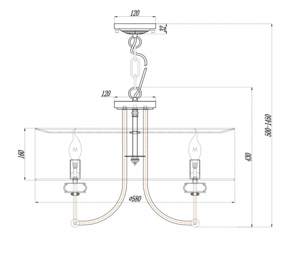 Фото Подвесной светильник Maytoni Roma ARM006PL-06G