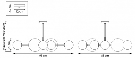 Фото Люстра на штанге Lightstar Croco 815480