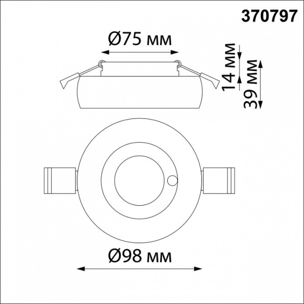 Фото Встраиваемый светильник Novotech Water 370797