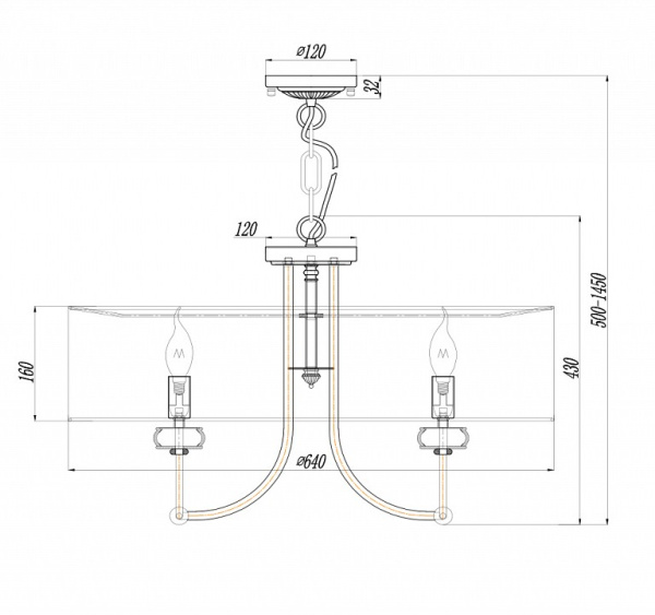 Открыть Подвесной светильник Maytoni Roma ARM006PL-08G Фото Подвесной светильник Maytoni Roma ARM006PL-08G