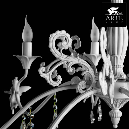 Открыть Подвесная люстра Arte Lamp Angelina A5349LM-8WH Фото Подвесная люстра Arte Lamp Angelina A5349LM-8WH