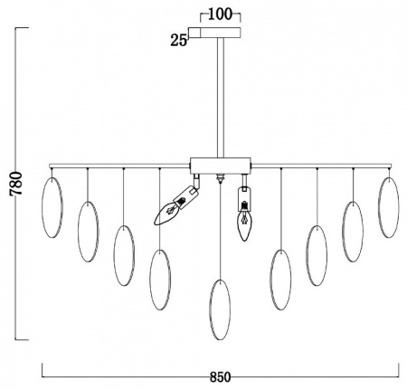 Фото Люстра на штанге Freya Porto FR5104PL-08BS