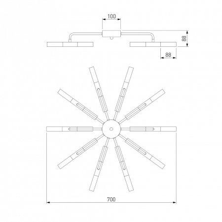 Открыть Потолочная люстра Bogate's Bastone 347 Smart Фото Потолочная люстра Bogate's Bastone 347 Smart