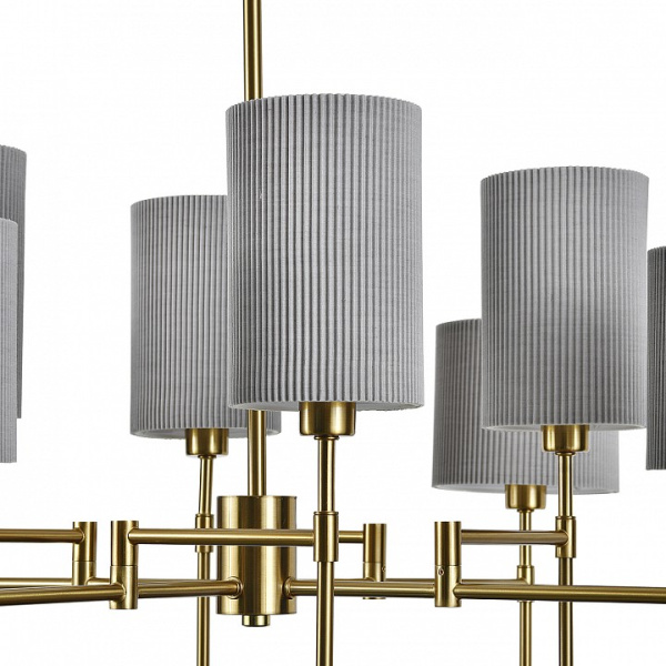 Фото Люстра на штанге Indigo Plisse 13033/8R Brass