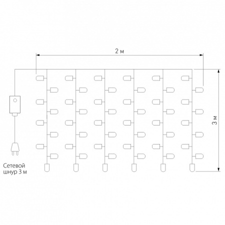 Фото Занавес световой Eurosvet 200-002 200-002 белый