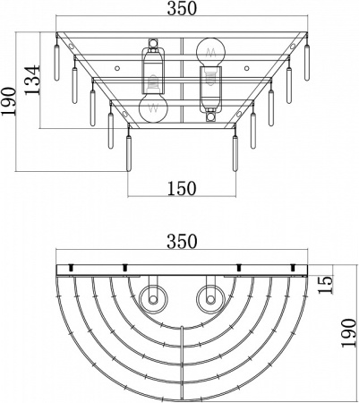 Фото Накладной светильник Maytoni Mazzo MOD130WL-02G