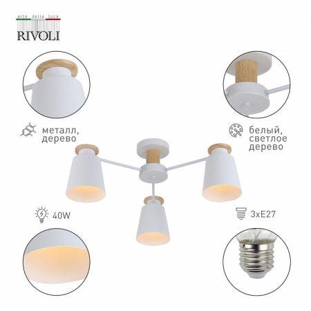 Фото Потолочная люстра Rivoli Adna Б0053435