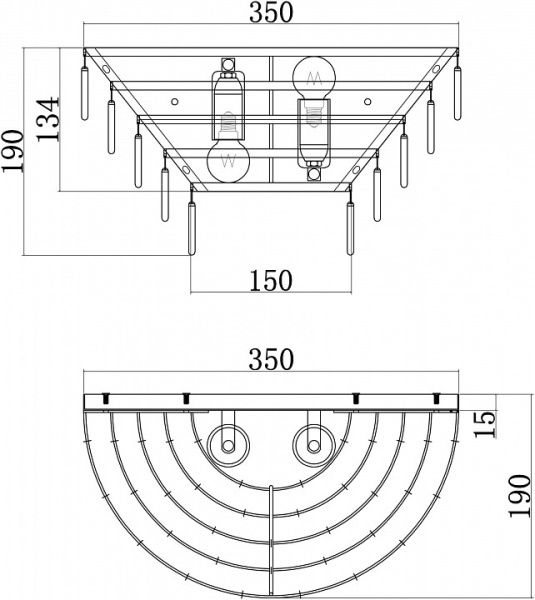 Фото Накладной светильник Maytoni Mazzo MOD130WL-02G