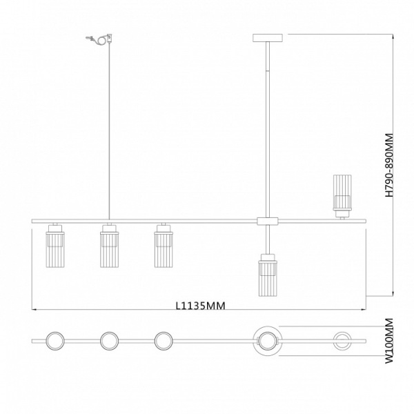 Фото Светильник на штанге Escada Reverse 2100/5P Black