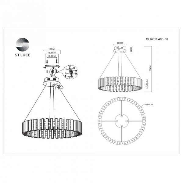 Фото Подвесная люстра ST-Luce Estense SL6203.403.50
