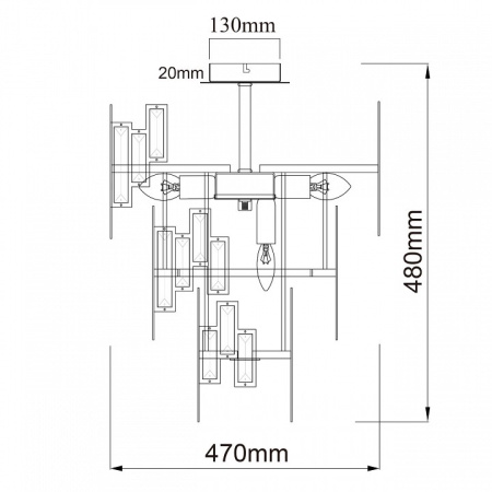 Фото Люстра на штанге MW-Light Монарх 2 121010505