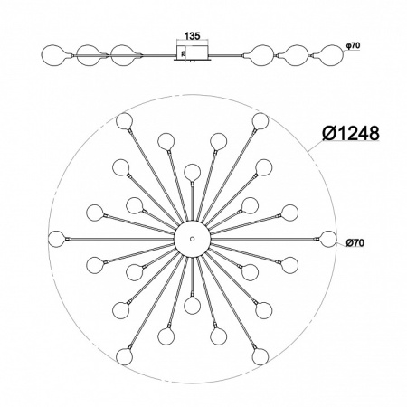 Фото Потолочная люстра Escada Starfall 2109/16 Chrome