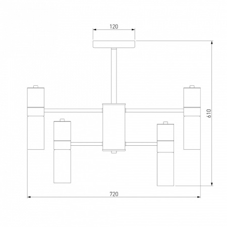 Фото Люстра на штанге Eurosvet Tesoro 70125/8 черный
