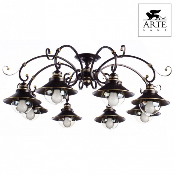 Открыть Потолочная люстра Arte Lamp Grazioso A4577PL-8CK Фото Потолочная люстра Arte Lamp Grazioso A4577PL-8CK