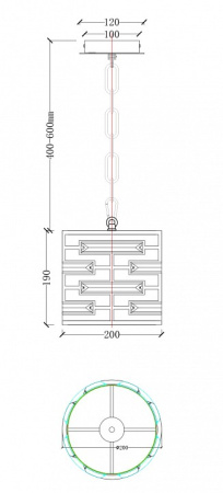 Фото Подвесной светильник Maytoni Frontera MOD067PL-01CH