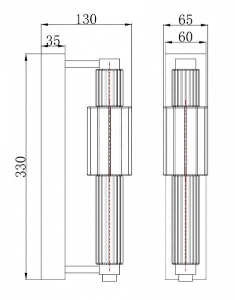 Фото Бра Maytoni Verticale MOD308WL-L9CG3K