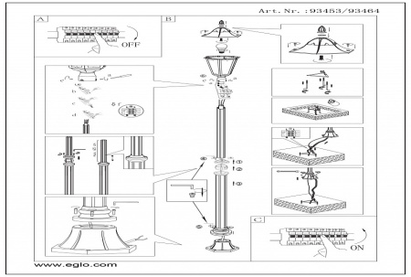 Фото Фонарный столб Eglo Navedo 93454