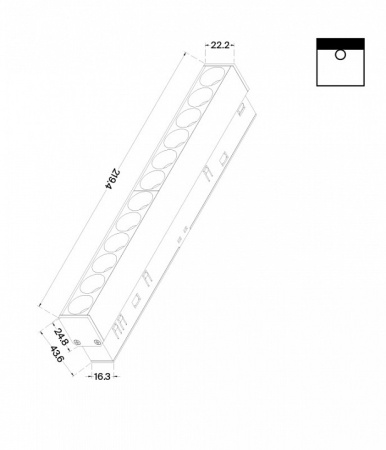 Фото Встраиваемый светильник Maytoni Points TR031-2-12W4K-B