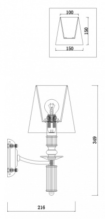 Фото Бра Freya Ksenia FR2539WL-01G