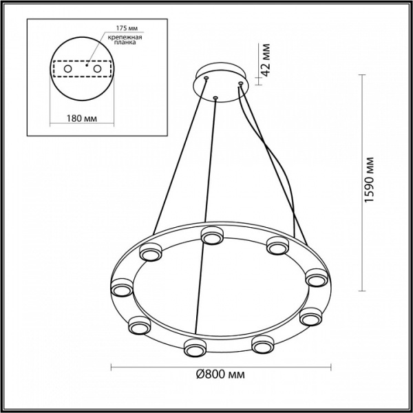 Фото Подвесная люстра Odeon Light Turman 6631/75L