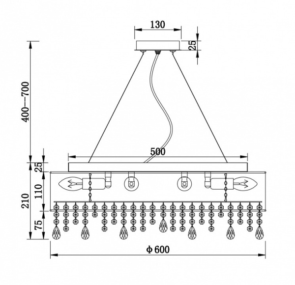 Фото Подвесной светильник Maytoni Manfred MOD600PL-10W