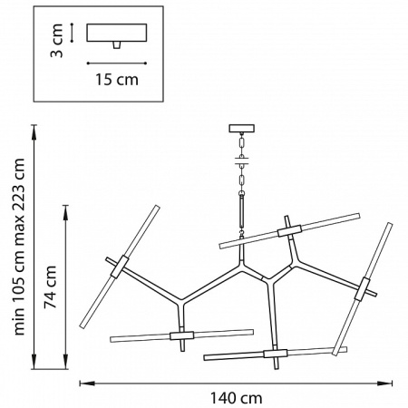 Фото Подвесная люстра Lightstar Struttura 742103