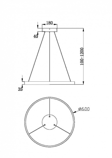 Фото Подвесной светильник Maytoni Rim MOD058PL-L32WK