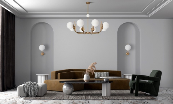 Фото Люстра на штанге Maytoni Rendez-vous MOD109PL-08BS