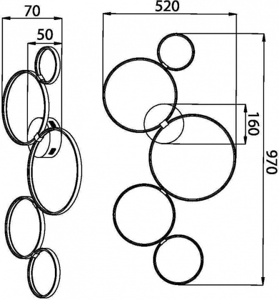 Фото Потолочная люстра Maytoni Halo MOD448CL-L40WK