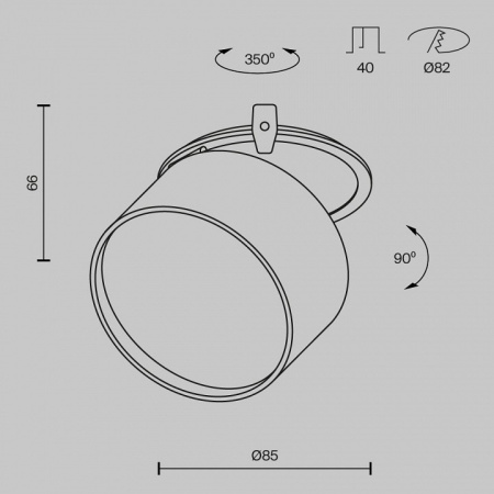 Фото Встраиваемый светильник Maytoni Onda DL024-12W4K-BMG