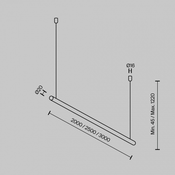 Фото Подвес для треков-ремней Maytoni Accessories for system Parity TRA130SWK-B