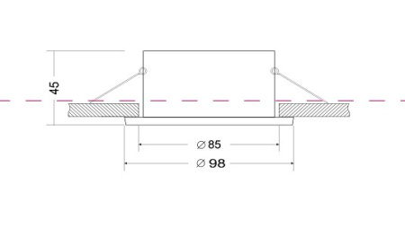 Фото Встраиваемый светильник Maytoni Yin DL030-2-01B