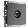 ТВ-розетка оконечная без рамки Werkel графит рифленый W1183004 ТВ-розетка оконечная без рамки Werkel графит рифленый W1183004