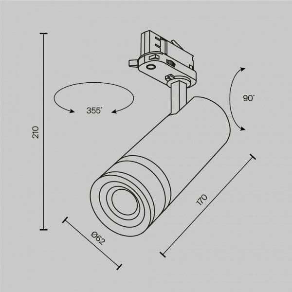 Открыть Светильник на штанге Maytoni Focus Zoom TR198-3-20W4K-Z-B Фото Светильник на штанге Maytoni Focus Zoom TR198-3-20W4K-Z-B