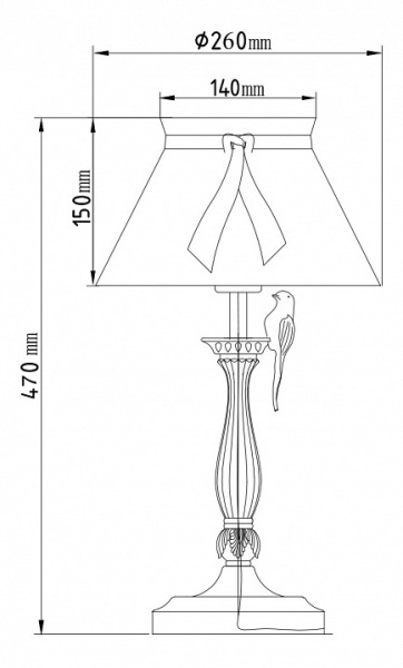 Фото Настольная лампа декоративная Maytoni Bird ARM013-11-W