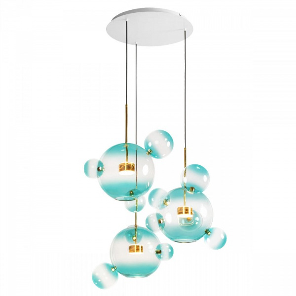 Открыть Подвесной светильник Loft it Bolle 2027-D3 Blue Фото Подвесной светильник Loft it Bolle 2027-D3 Blue