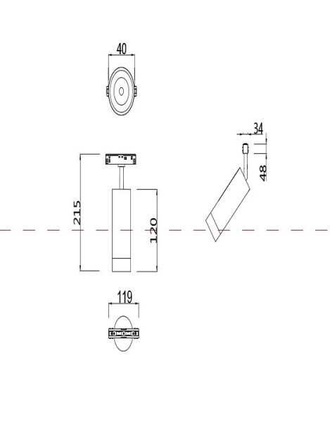 Фото Светильник на штанге Maytoni Focus LED TR019-2-7W3K-B