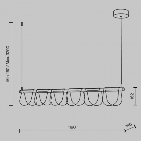 Фото Подвесной светильник Maytoni Fluffy MOD319PL-L30B3K