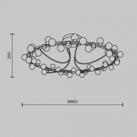 Фото Потолочная люстра Maytoni Tessara MOD081CL-L48G3K