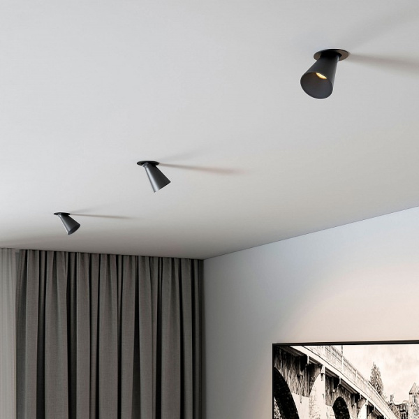 Фото Встраиваемый светильник Elektrostandard Bell 25097/LED 8W 3000K черный