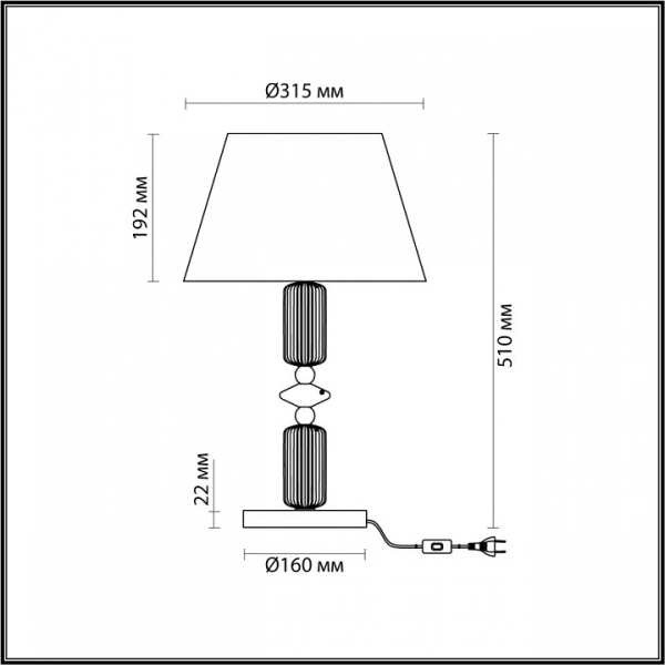 Фото Настольная лампа декоративная Odeon Light Candy 4861/1TC