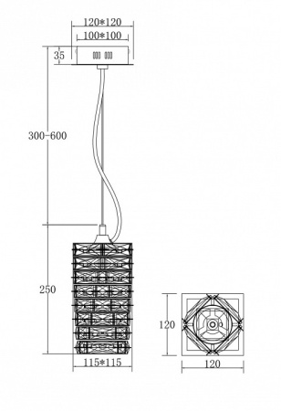 Фото Подвесной светильник Maytoni Coil MOD124PL-L3CH3K
