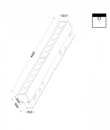 Фото Встраиваемый светильник Maytoni Points TR031-2-12W3K-B