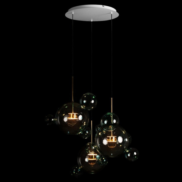 Открыть Подвесной светильник Loft it Bolle 2027-D3 Blue Фото Подвесной светильник Loft it Bolle 2027-D3 Blue